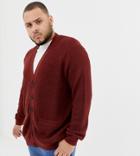 New Look Plus Cardigan In Rust - Red