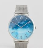Reclaimed Vintage Inspired Sky Mesh Watch In Silver Exclusive To Asos - Silver