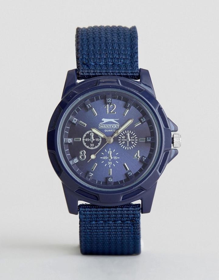 Slazenger Nylon Strap Watch In Navy - Navy