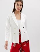 Emme Double Breasted Blazer - White