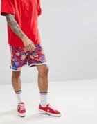 Night Addict Printed Basketball Shorts - Red