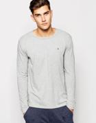 Tommy Hilifger Long Sleeve Top In Regular Fit - Gray