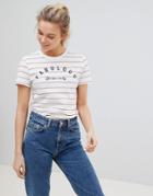 Only Kita Stripe Print T-shirt - Red