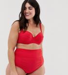 Lost Ink Plus Size Bikini Bottoms-red