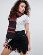 Pieces Block Stripe Long Scarf - Multi