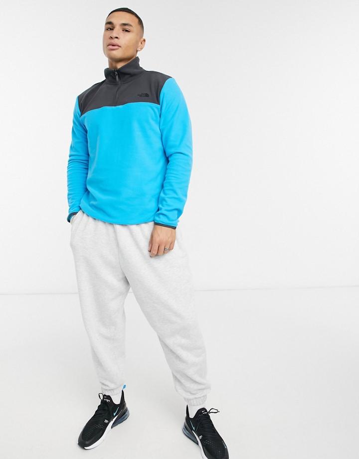 The North Face Tka Glacier 1/4 Zip Fleece In Blue-blues