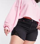 Simply Be Ripped Short In Washed Black-blues