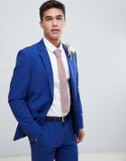 Burton Menswear Skinny Fit Suit Jacket In Blue - Blue