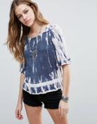 Raga Night Sky Tie Dye Top - Navy