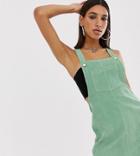 Missguided Exclusive Core Overall Dress In Mint - Blue