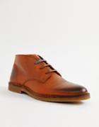 Selected Homme Leather Desert Boot-brown