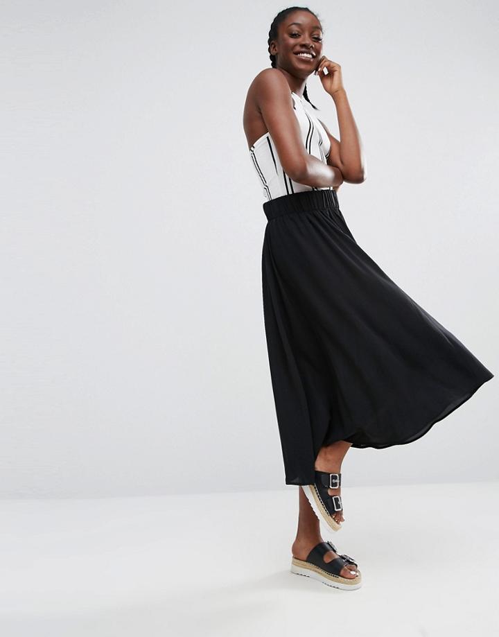 Monki Pleated Skirt - Black