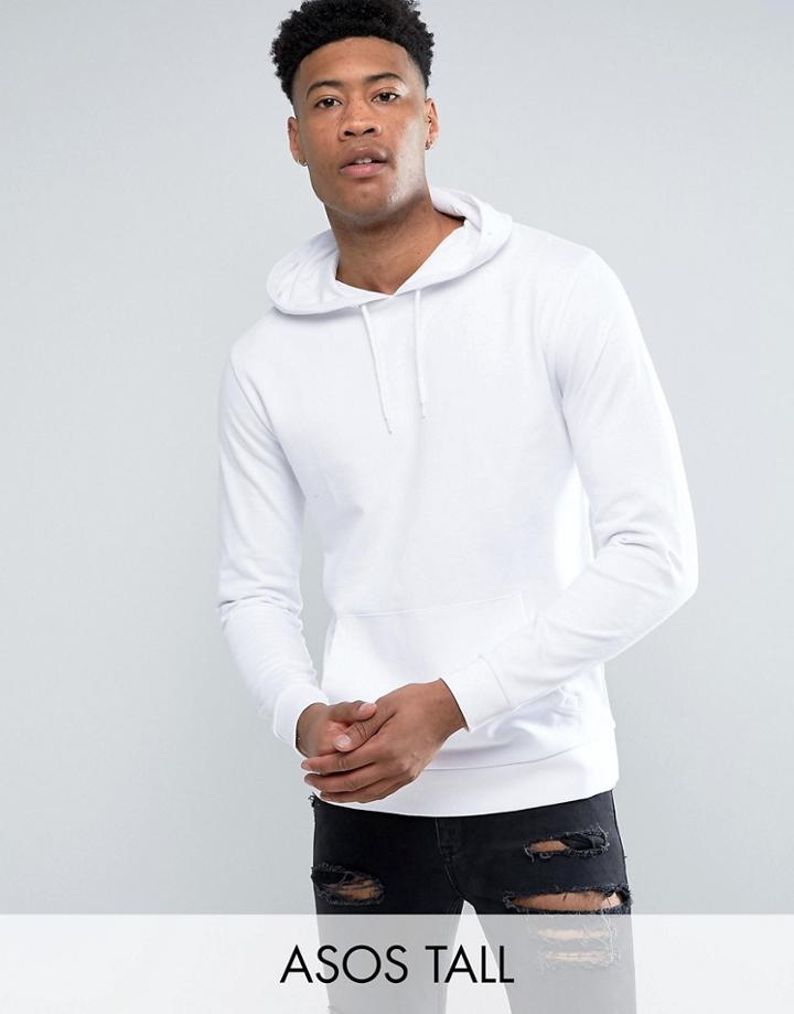 Asos Tall Hoodie In White - White