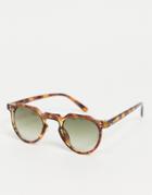 Madein. Round Lens Sunglasses-brown