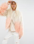Unreal Fur Pastorale Ombre Jacket - Pink