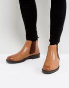 Silver Street Chelsea Boots In Tan Leather - Tan