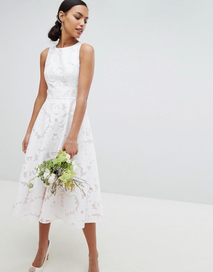 Ted Baker Tie The Knot Burnout Midi Dress - Pink
