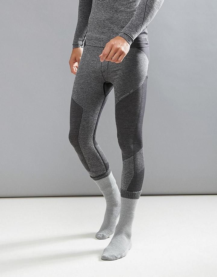 O'neill Activewear Seamless Tights Baselayer Hyperdry In Black Marl - Black