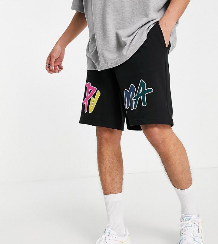 Puma Skate Boxy 8 Inch Shorts In Puma Black