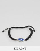 Designb Eye Woven Bracelet In Black - Black