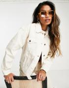 Free People Jolene Oversized Denim Jacket In Ecru-neutral