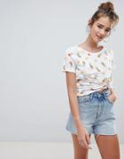 Only Good Times Tan Lines Print T-shirt - White