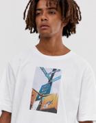 Brooklyn Supply Co Drop Shoulder Oversized T-shirt With Nyc Print In White