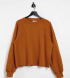 Collusion Oversized Sweatshirt In Toffee-brown