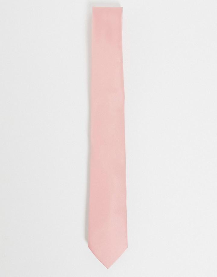 Twisted Tailor Tie In Rose Pink