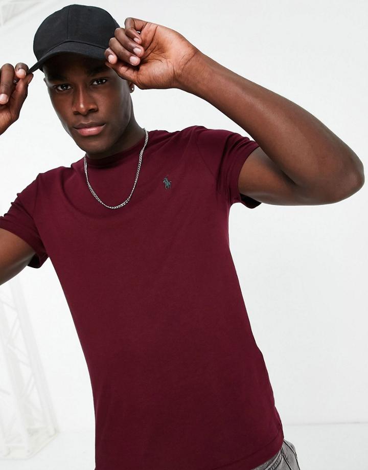 Polo Ralph Lauren Icon Logo T-shirt In Burgundy-red