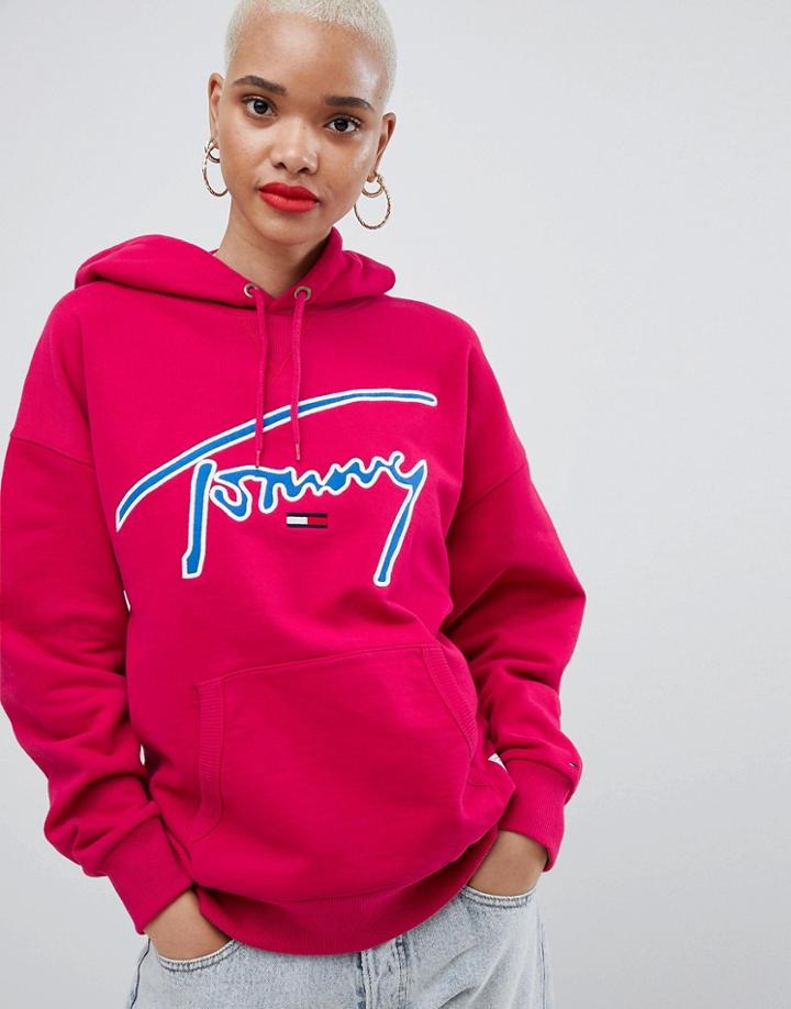 Tommy Jeans Signature Hoody - Pink