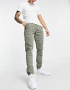 Asos Design Slim Pants In Green