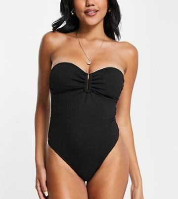 The Frolic U Bandeau Swimsuit In Black