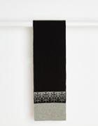 Asos Scarf In Gray And Black Lambswool With Snowflake Design - Gray