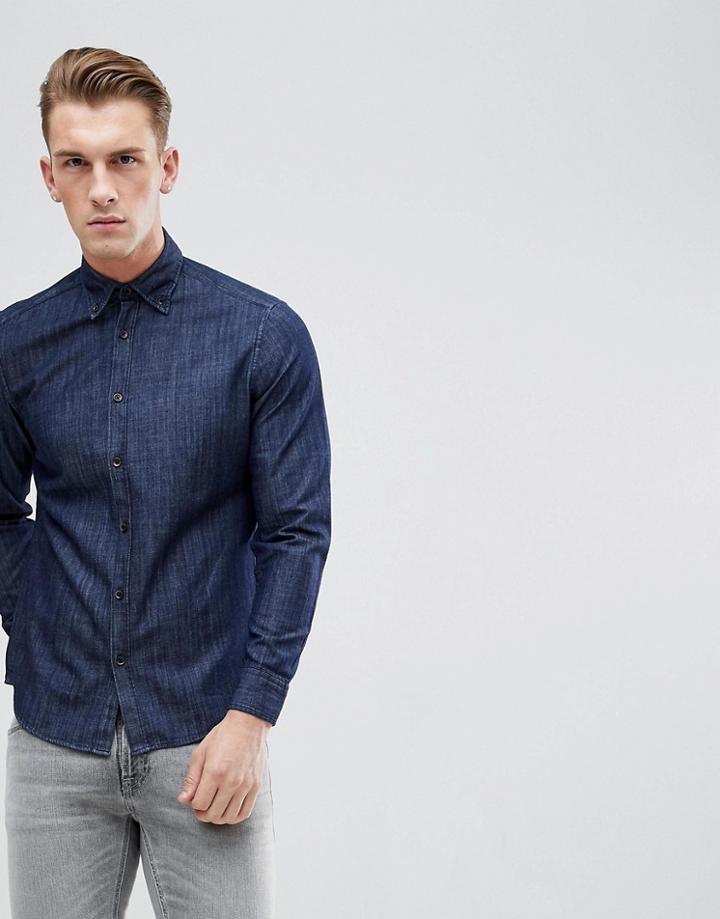 Esprit Slim Fit Denim Shirt - Blue