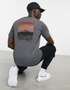 Columbia Hugh Dune Graphic T-shirt In Gray-black