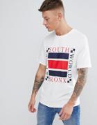 Pull & Bear T-shirt With South Bronx Print In White - White