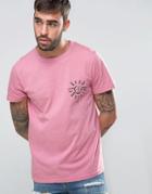 Dead Vintage Chest Logo T-shirt In Dusty Pink - Pink
