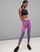 Asos 4505 Legging With Over The Knee Power Mesh - Purple