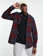 Barbour Lutsleigh Brushed Twill Checked Shirt In Red