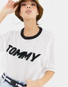 Tommy Hilfiger X Gigi Hadid Racing Mesh Crop Top - White