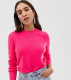 River Island Crew Neck Sweater In Pink - Pink