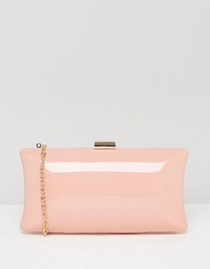 Chi Chi London Patent Pink Box Clutch Bag - Pink