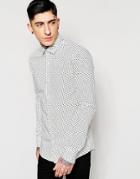 Scotch & Soda Printed Polka Dots Dress Shirt - White