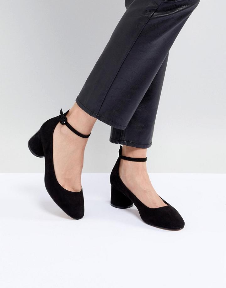 Asos Design Skyla Mid Block Heels - Black