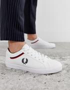 Fred Perry Baseline Canvas Sneakers In White - White
