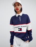 Tommy Jeans 90s Capsule 5.0 Logo Ruby Shirt - Navy