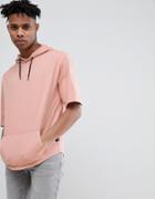 Only & Sons Short Sleeve Hoodie Sweat - Pink