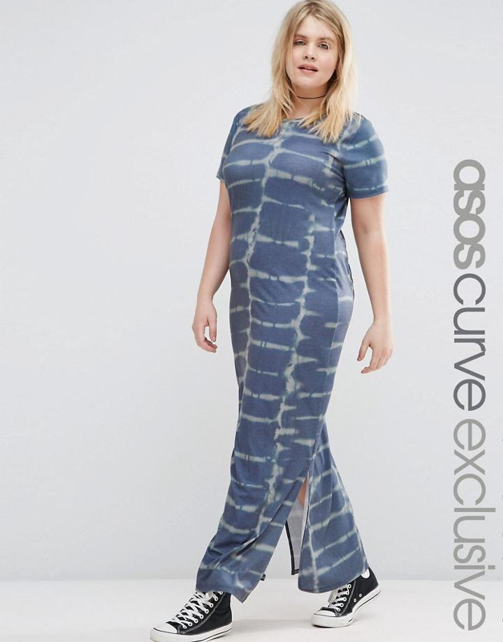 Asos Curve Tie Dye Maxi Dress