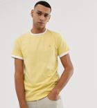 Farah Groves Slim Fit Ringer T-shirt In Yellow Exclusive At Asos - Yellow